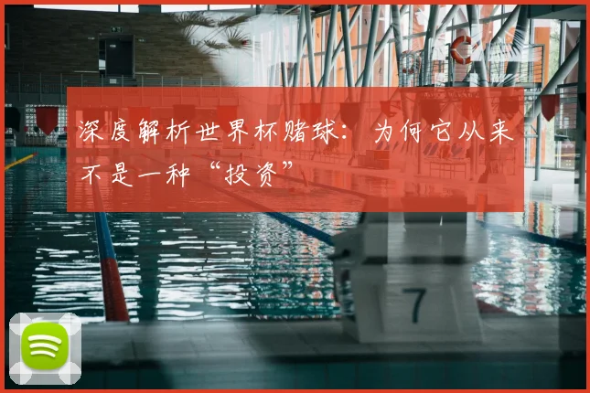 深度解析世界杯赌球:为何它从来不是一种“投资”